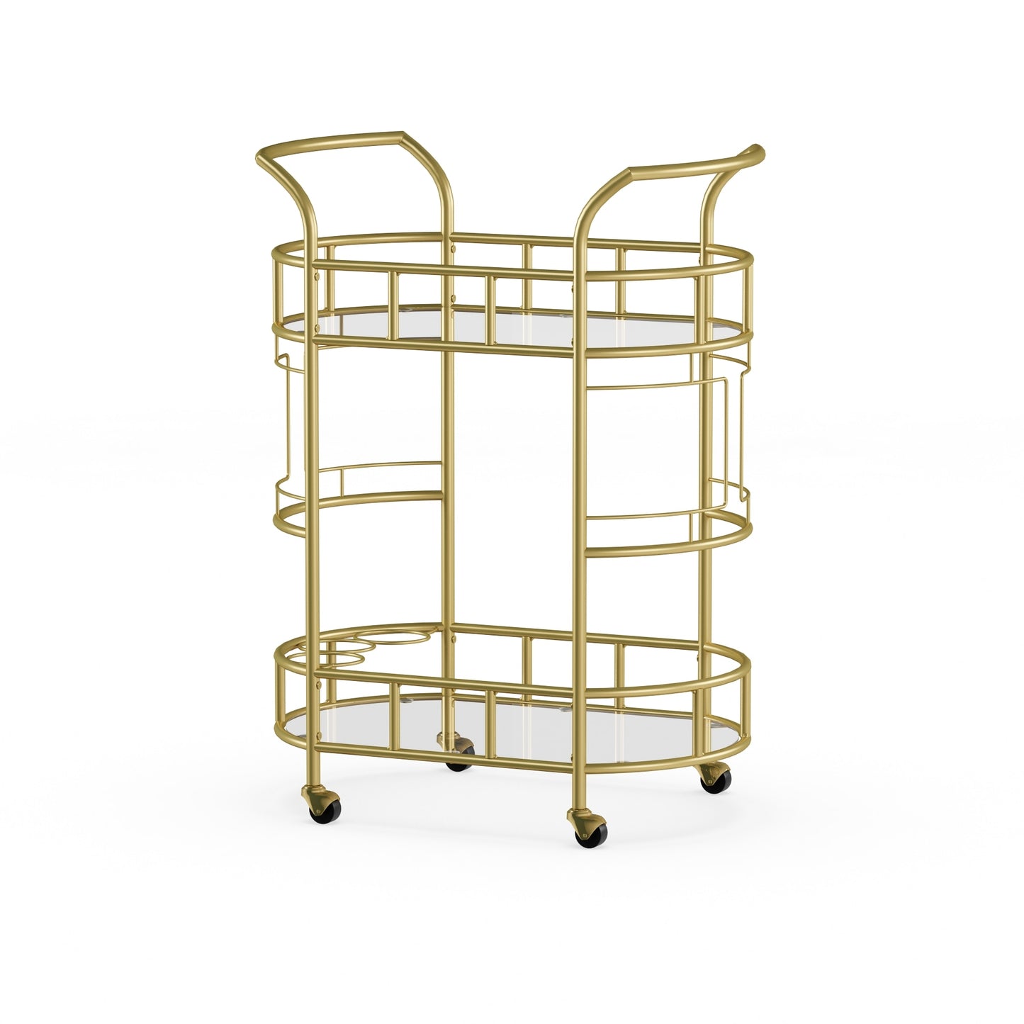 Carel Gold 2-Tier Serving Cart