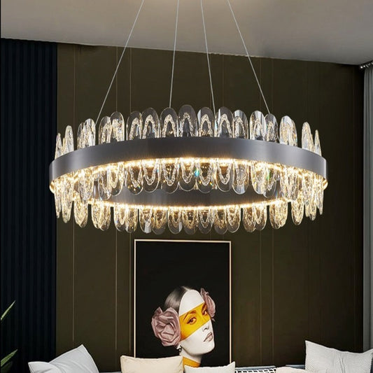 Black crystal chandelier