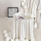 Olivia Pom Pom Throw Blanket