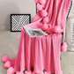 Olivia Pom Pom Throw Blanket