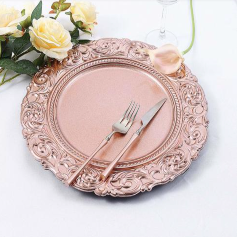 Angelie French Style Charger Plates, Set of 6