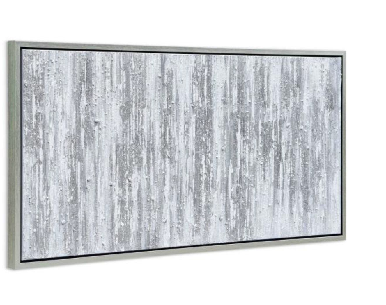 Alex Silver Textured Metallic Hand Painted Abstract Wall Art