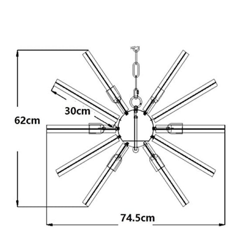 Artois Sputnik Crystal Chandelier