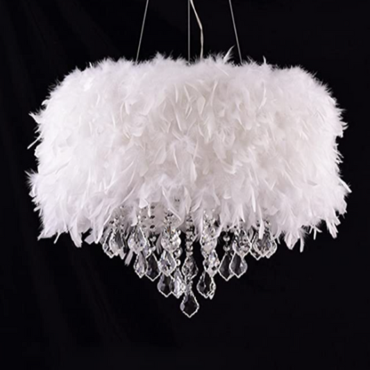 Totally Glam Feather Crystal Chandelier
