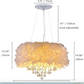 Totally Glam Feather Crystal Chandelier