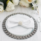 Totally Glam Glitter Mirror Charger Plates Set of 2