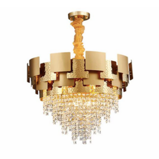 gold and crystal chandelier