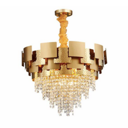 gold and crystal chandelier