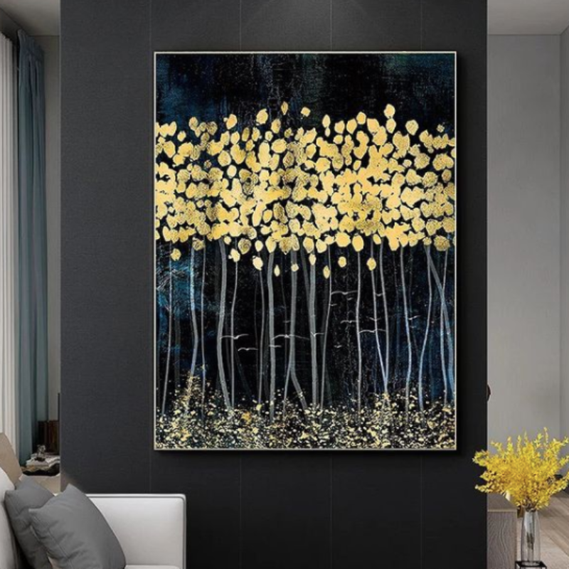 black and gold abstract