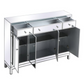 Claire Mirrored Credenza in Antique Silver