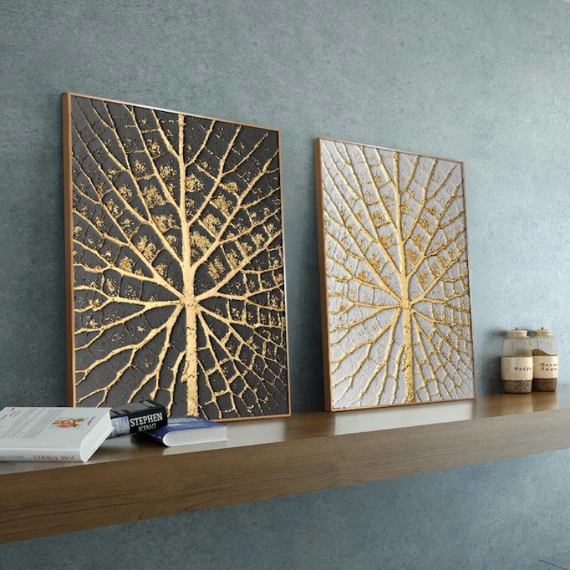 black and gold wall art