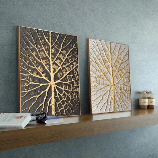 black and gold wall art