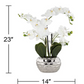 Chambray Faux Orchid in Silver Pot