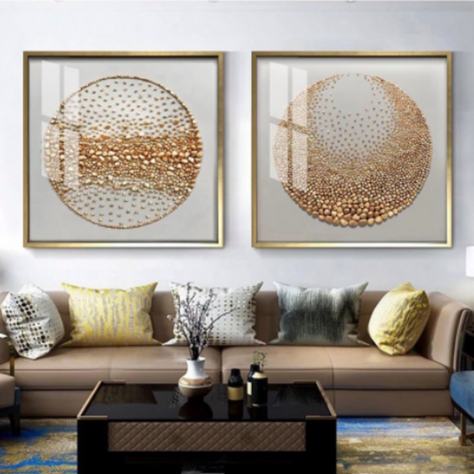 gold abstract wall art