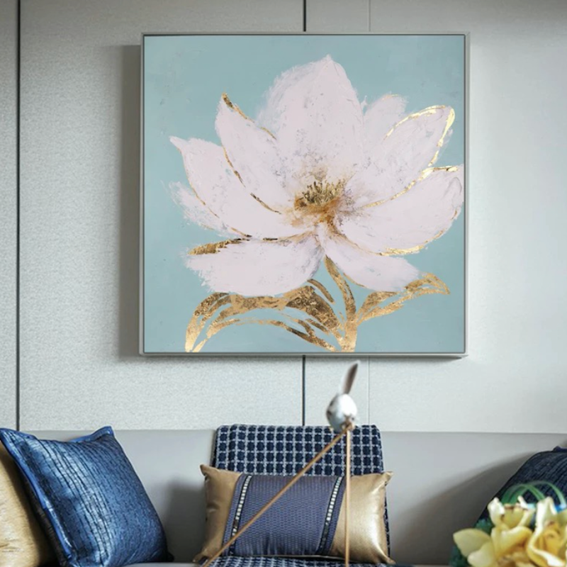 Amour Hand Painted Floral Wall Art