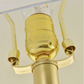 Brio Collection Brushed Brass and Frosted White Finish Table Lamp