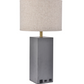 Brio Collection Concrete Finish Table Lamp