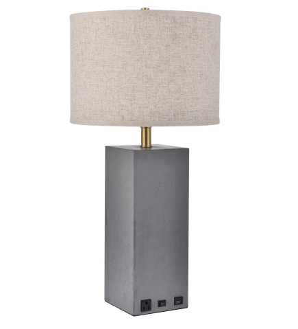 Brio Collection Concrete Finish Table Lamp