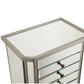 Zoey 7 Drawer Jewelry Armoire in Silver Clear