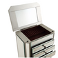 Zoey 7 Drawer Jewelry Armoire in Silver Clear