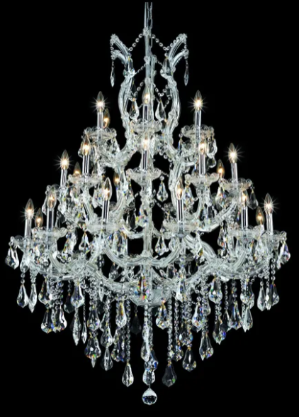 Maria Theresa Collection Chandelier Chrome Finish 28 Lt