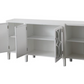 Skyler Mirrored Credenza in White