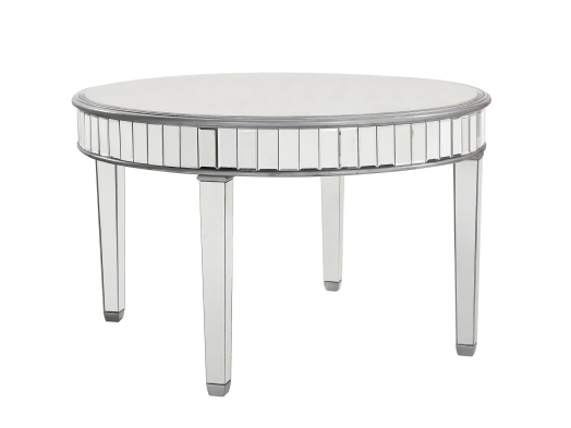 Penelope Round Dining Table in Silver