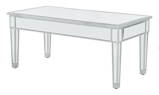 Grace Coffee Table in Antique Silver Paint