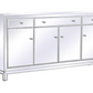 Claire Mirrored Credenza in Antique Silver