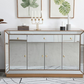 Leah Mirrored Credenza in Antique Gold