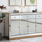 Leah Mirrored Credenza in Antique Gold