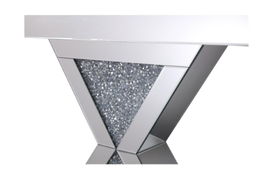 Everly Crystal Mirrored Console Table