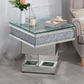 Lillian Crystal Mirrored End Table