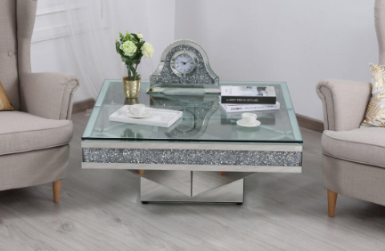 Addison Crystal Mirrored Coffee Table