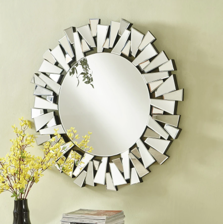 Thea II Modern Contemporary Mirror in Clear