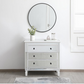Allie Mirrored 3 Drawer Chest / NightStand in Antique White