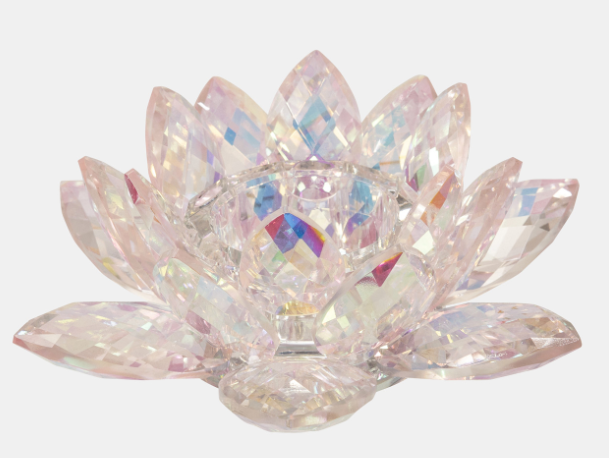 Crystal Lotus Candle Holder