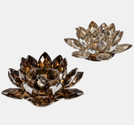 Crystal Lotus Candle Holder