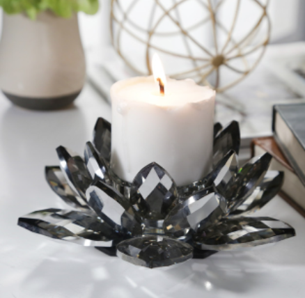 Crystal Lotus Candle Holder