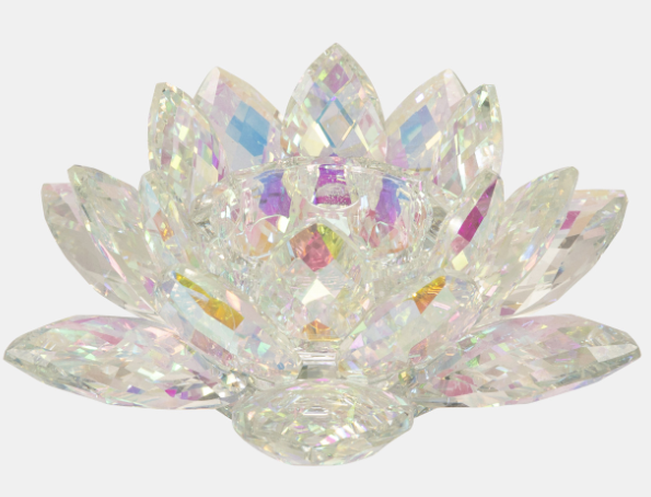 Crystal Lotus Candle Holder