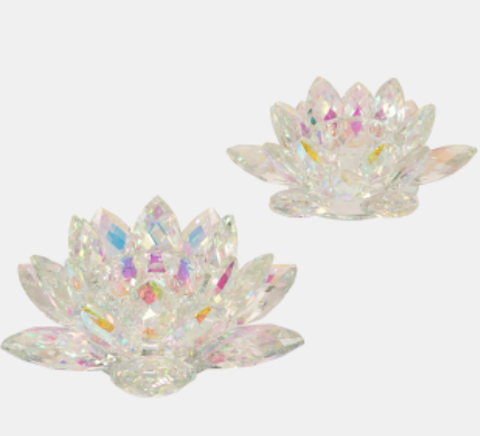 Crystal Lotus Candle Holder