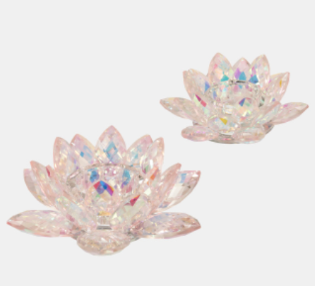 Crystal Lotus Candle Holder