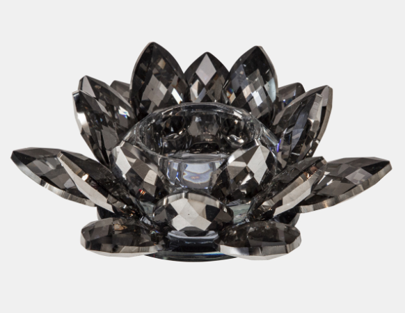 Petite Crystal Lotus Candle Holder