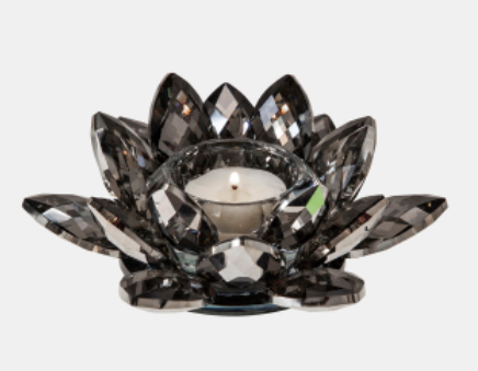 Petite Crystal Lotus Candle Holder