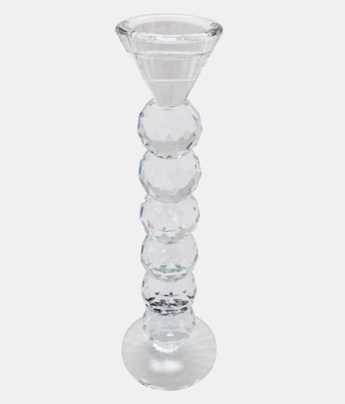 Clear Glass Candle Holder