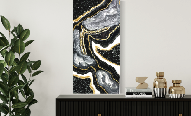 Onyx Rectangle Resin Luxury Wall Art