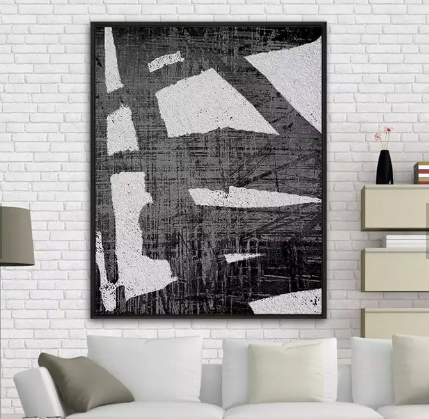 Minimalist Black & White Abstract Wall Art