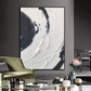 Textured Black & White Abstract Wall Art