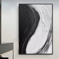 Textured Black & White Abstract Wall Art