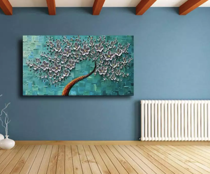 Blooming Tree Hand Painted Wall Art